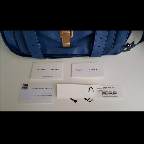 Authentic Proenza Schouler PS1 Bag Handbag Crossbody Royal Blue Mint Like New - Picture 8 of 12
